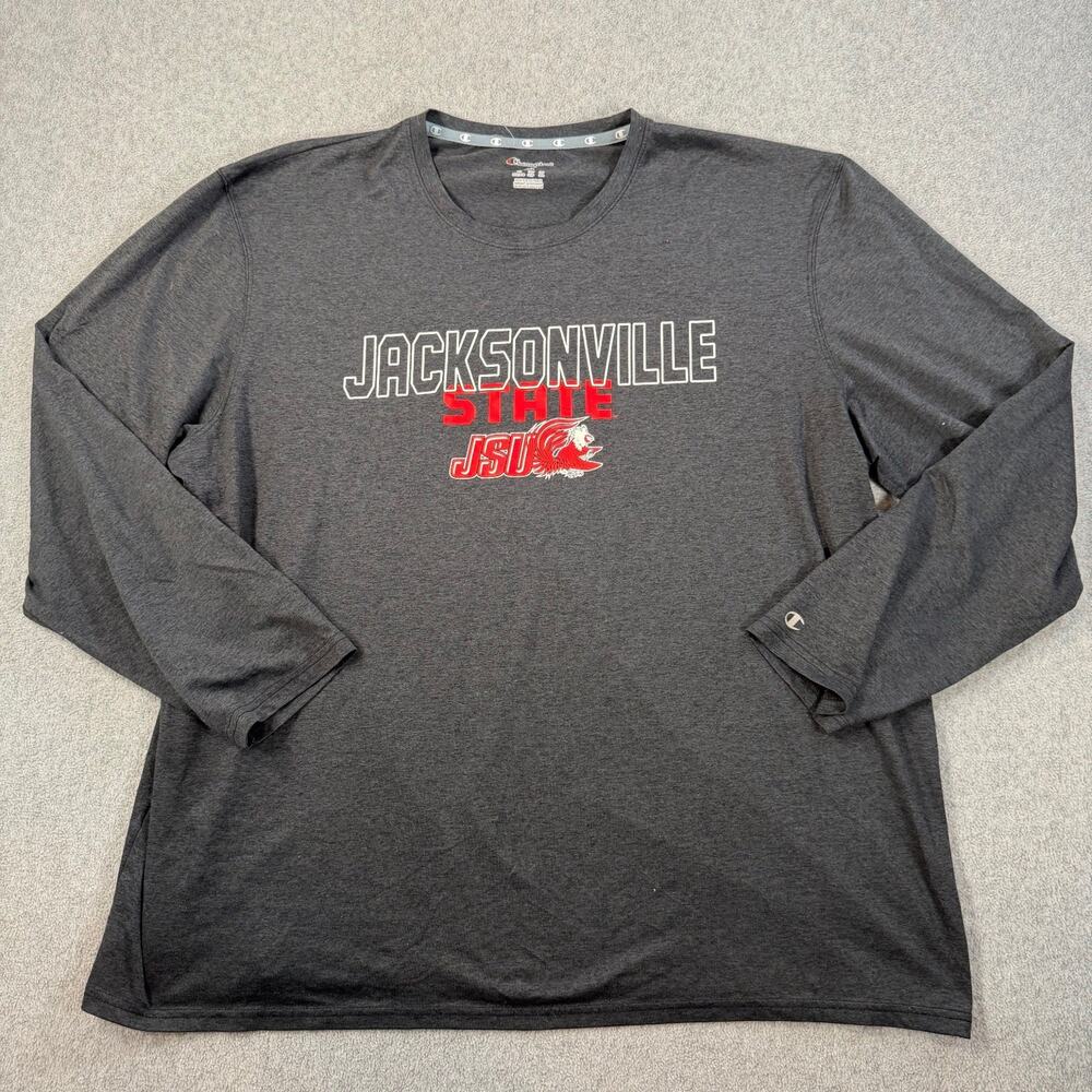 Jacksonville State JSU Gamecocks Champion Long Sleeve T-Shirt Men's 2XL Gray
